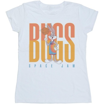 Vêtements Femme T-shirts manches longues Space Jam: A New Legacy Bugs Bunny Basketball Spin Blanc