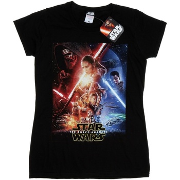 Vêtements Femme T-shirts manches longues Disney Force Awakens Poster Noir