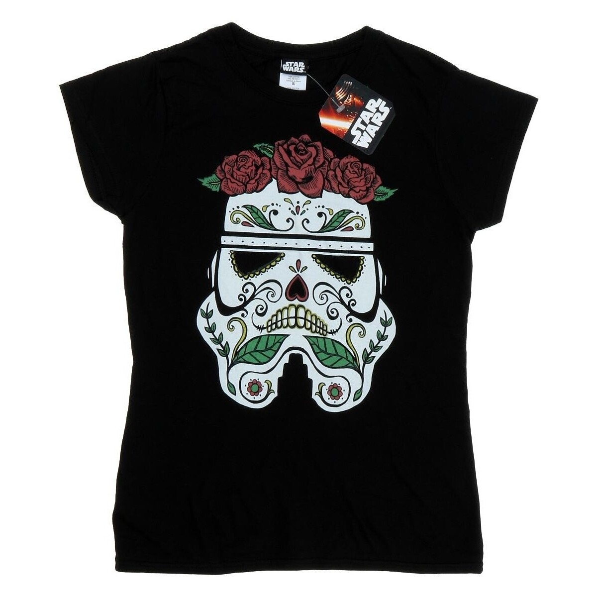 Vêtements Femme T-shirts manches longues Disney Stormtrooper Day Of The Dead Noir