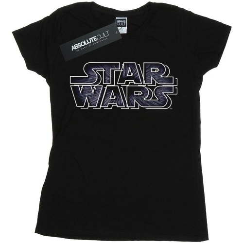 Vêtements Femme T-shirts manches longues Disney Hyperspace Logo Noir