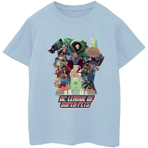 Vêtements Fille T-shirts manches longues Dc Comics DC League Of Super-Pets Super Powered Pack Bleu