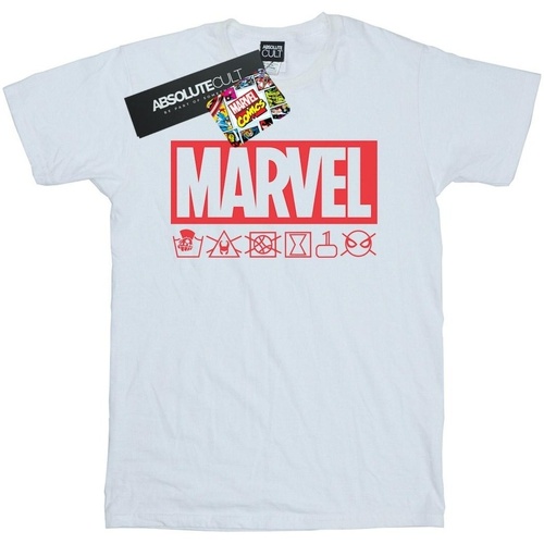 Vêtements Femme T-shirts manches longues Marvel Logo Wash Care Blanc