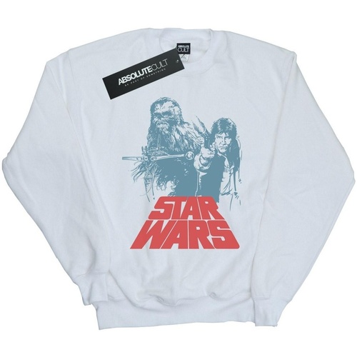 Vêtements Garçon Sweats Disney Han Solo Chewie Duet Blanc