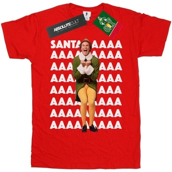 Vêtements Fille T-shirts manches longues Elf Buddy Santa Scream Rouge