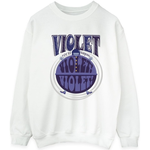 Vêtements Homme Sweats Willy Wonka Violet Turning Violet Blanc