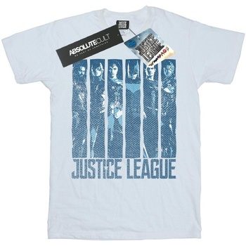 Vêtements Fille T-shirts manches longues Dc Comics Justice League Movie Double Indigo Blanc