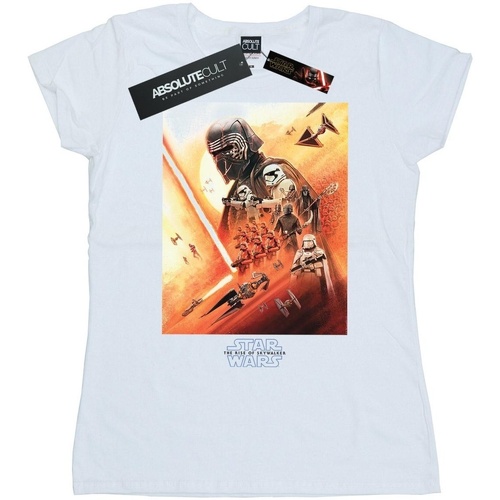Vêtements Femme T-shirts manches longues Star Wars: The Rise Of Skywalker First Order Poster Blanc