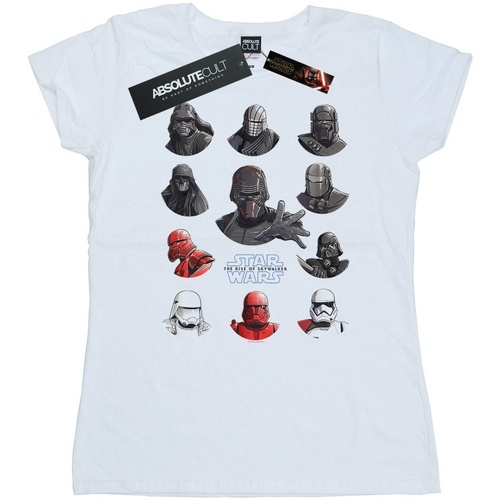 Vêtements Femme T-shirts manches longues Star Wars: The Rise Of Skywalker First Order Character Line Up Blanc