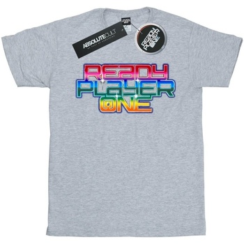 Vêtements Garçon T-shirts manches courtes Ready Player One Rainbow Logo Gris