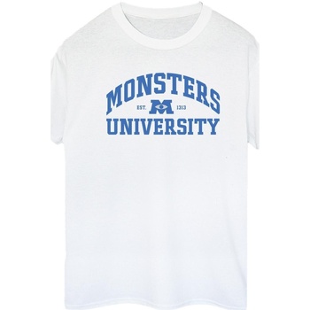 Vêtements Femme T-shirts manches longues Disney Monsters University Logo Blanc