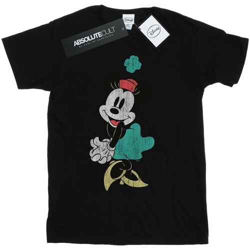 Vêtements Fille T-shirts manches longues Disney Minnie Mouse Shamrock Hat Noir