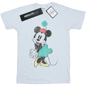 Vêtements Fille T-shirts manches longues Disney Minnie Mouse Shamrock Hat Blanc