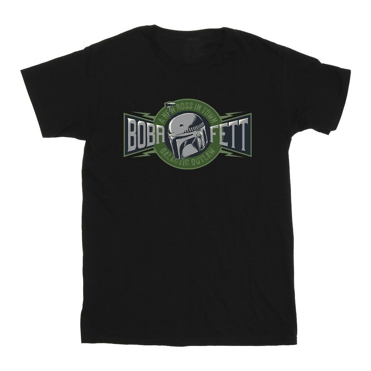 Vêtements Garçon T-shirts manches courtes Star Wars: The Book Of Boba Fett New Outlaw Boss Noir