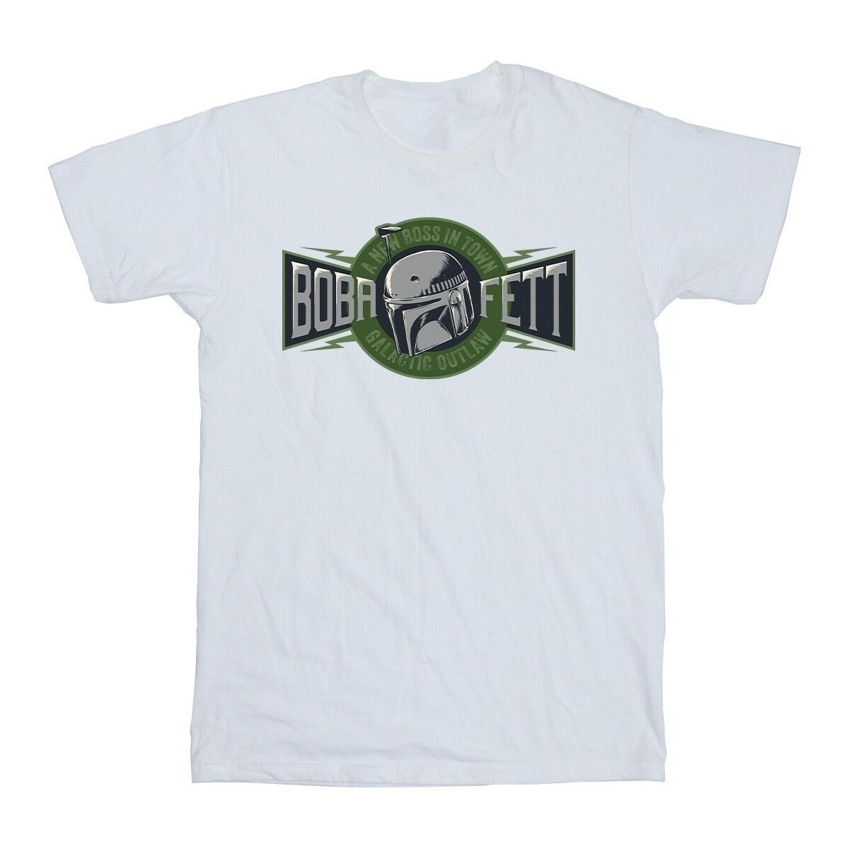 Vêtements Garçon T-shirts manches courtes Star Wars: The Book Of Boba Fett New Outlaw Boss Blanc