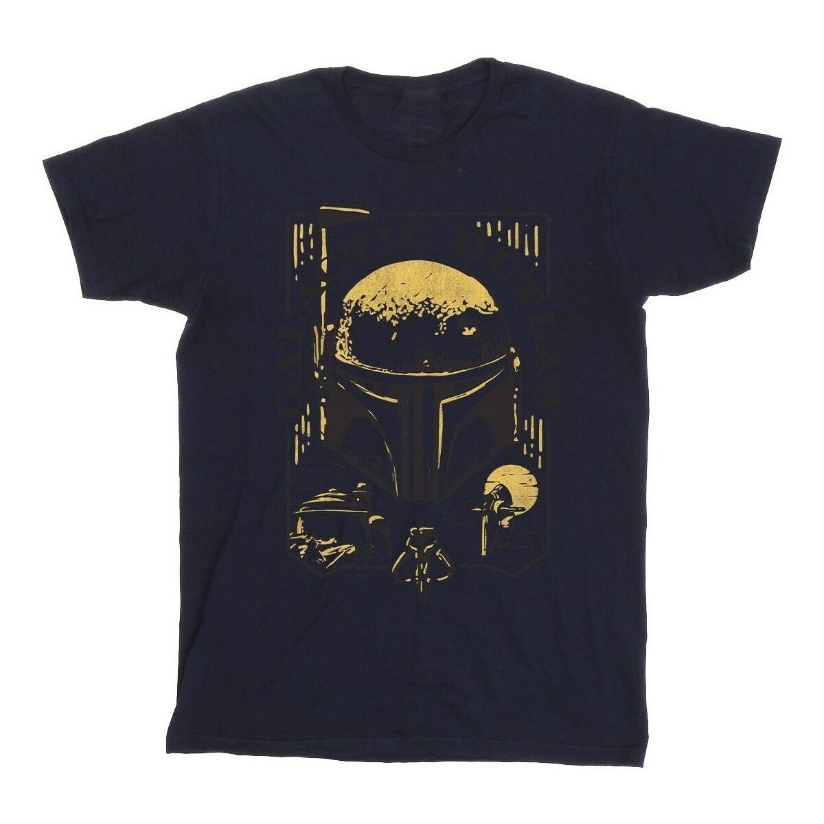 Vêtements Garçon T-shirts manches courtes Star Wars: The Book Of Boba Fett Galactic Outlaw Distress Bleu