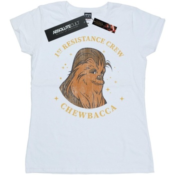 Vêtements Femme T-shirts manches longues Star Wars: The Rise Of Skywalker Chewbacca First Resistance Crew Blanc