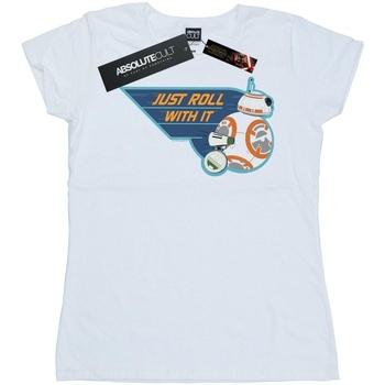 Vêtements Femme T-shirts manches longues Star Wars: The Rise Of Skywalker D-O & BB-8 Just Roll With It Blanc