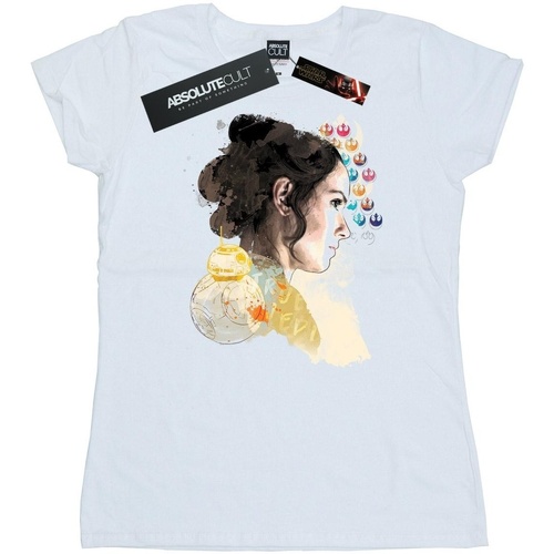 Vêtements Femme T-shirts manches longues Star Wars: The Rise Of Skywalker Rey Collage Blanc