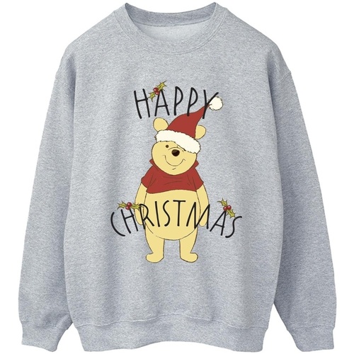 Vêtements Homme Sweats Disney Winnie The Pooh Happy Christmas Holly Gris