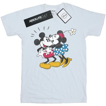 Vêtements Homme T-shirts manches longues Disney Mickey Mouse Mickey And Minnie Kiss Blanc