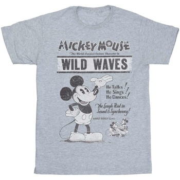 Vêtements Homme T-shirts manches longues Disney Mickey Mouse Making Waves Gris