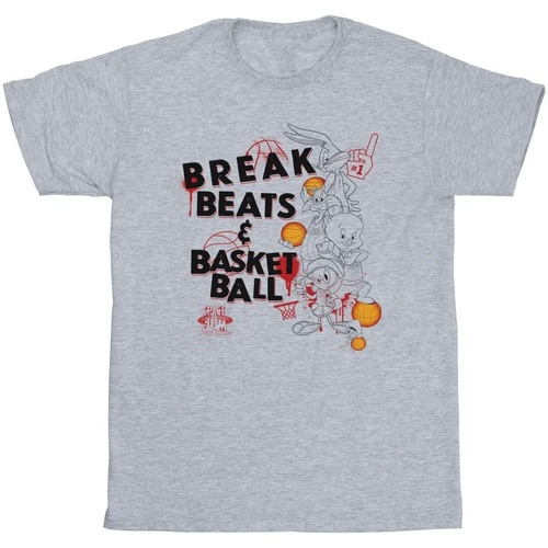 Vêtements Garçon T-shirts manches courtes Space Jam: A New Legacy Break Beats & Basketball Gris