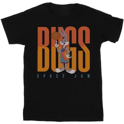 Vêtements Garçon T-shirts manches courtes Space Jam: A New Legacy Bugs Bunny Basketball Spin Noir