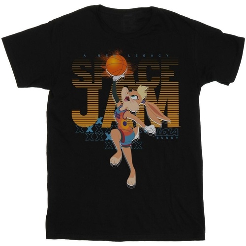 Vêtements Garçon T-shirts manches courtes Space Jam: A New Legacy Lola Basketball Fade Noir