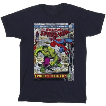 Vêtements Garçon T-shirts manches courtes Marvel Spider-Man VS Hulk Cover Bleu