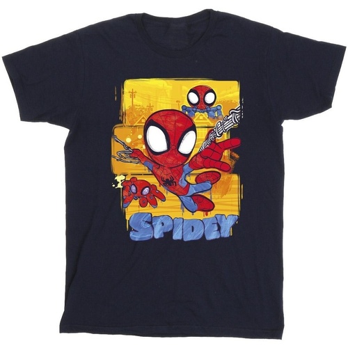 Vêtements Garçon T-shirts manches courtes Marvel Spidey And His Amazing Friends Flying Bleu