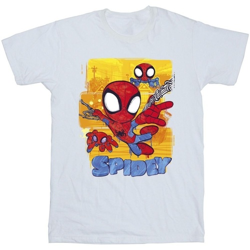 Vêtements Garçon T-shirts manches courtes Marvel Spidey And His Amazing Friends Flying Blanc