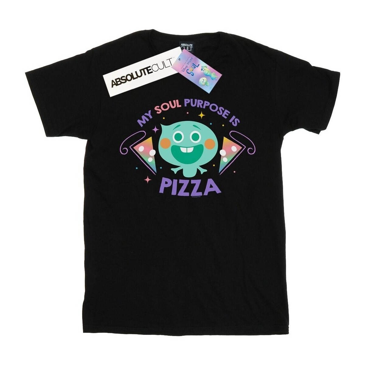 Vêtements Garçon T-shirts manches courtes Disney Soul 22 Soul Purpose Is Pizza Noir