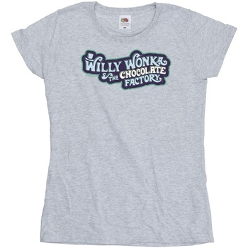 Vêtements Femme T-shirts manches longues Willy Wonka Chocolate Factory Logo Gris