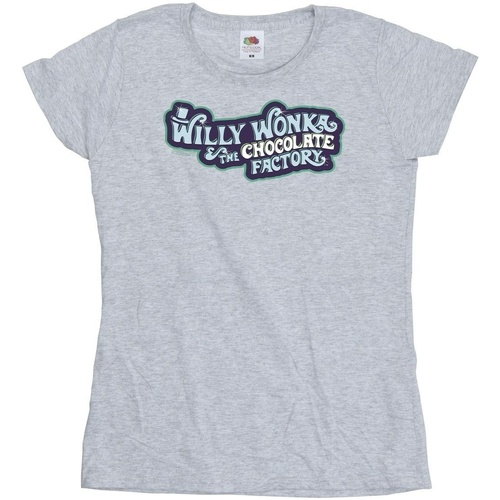 Vêtements Femme T-shirts manches longues Willy Wonka Chocolate Factory Logo Gris