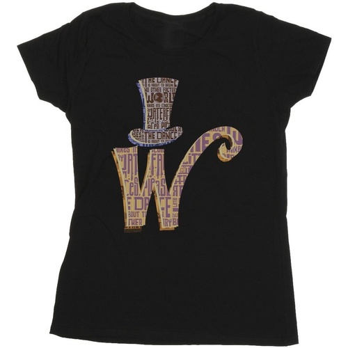 Vêtements Femme T-shirts manches longues Willy Wonka W Logo Hat Noir