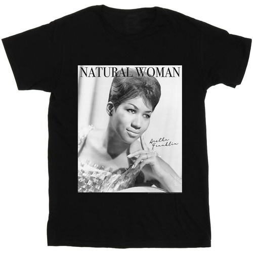 Vêtements Fille T-shirts manches longues Aretha Franklin Natural Woman Noir