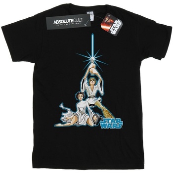 Vêtements Garçon T-shirts manches courtes Disney Luke And Leia Character Noir