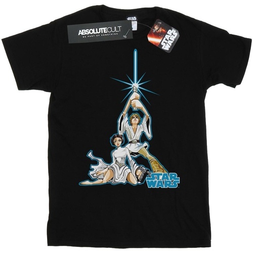 Vêtements Garçon T-shirts & Polos Disney Luke And Leia Character Noir