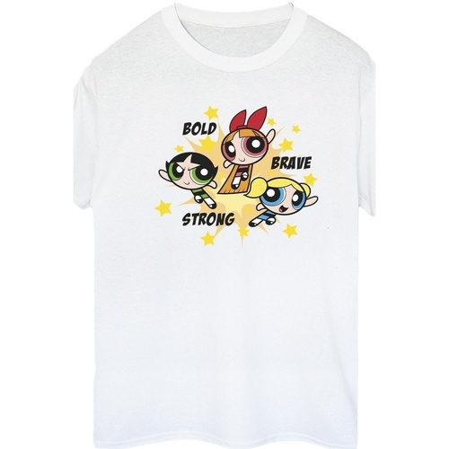 Vêtements Femme T-shirts manches longues The Powerpuff Girls Girls Bold Brave Strong Blanc