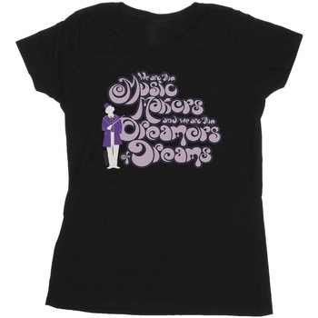 Vêtements Femme T-shirts manches longues Willy Wonka Dreamers Text Noir