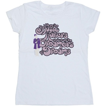 Vêtements Femme T-shirts manches longues Willy Wonka Dreamers Text Blanc
