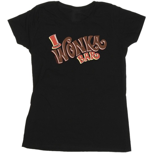 Vêtements Femme T-shirts manches longues Willy Wonka Bar Logo Noir