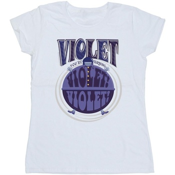 Vêtements Femme T-shirts manches longues Willy Wonka Violet Turning Violet Blanc