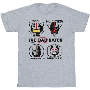 Vêtements Fille T-shirts manches longues Star Wars: Bad Batch Clone Force 99 Gris