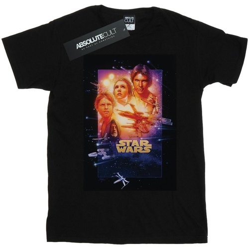 Vêtements Garçon T-shirts manches courtes Disney Episode IV Movie Poster Noir