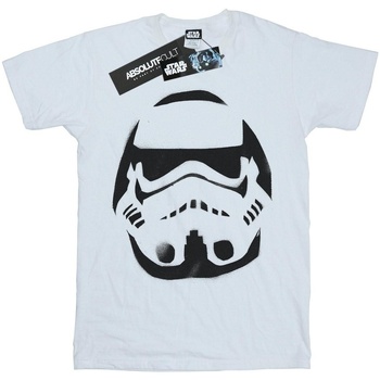 Vêtements Garçon T-shirts & Polos Disney Stormtrooper Spray Helmet Blanc
