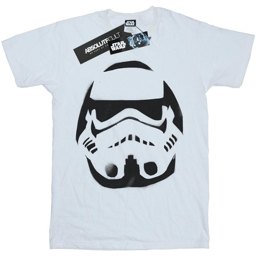 Vêtements Garçon T-shirts manches courtes Disney Stormtrooper Spray Helmet Blanc