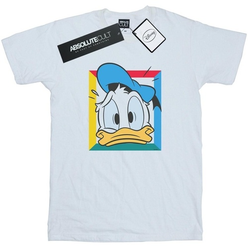 Vêtements Homme T-shirts manches longues Disney Donald Duck Panicked Blanc