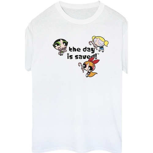 Vêtements Femme T-shirts manches longues The Powerpuff Girls Girls The Day Is Saved Blanc