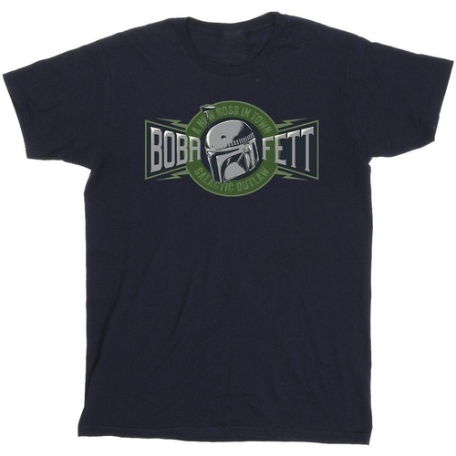 Vêtements Fille T-shirts manches longues Star Wars: The Book Of Boba Fett New Outlaw Boss Bleu